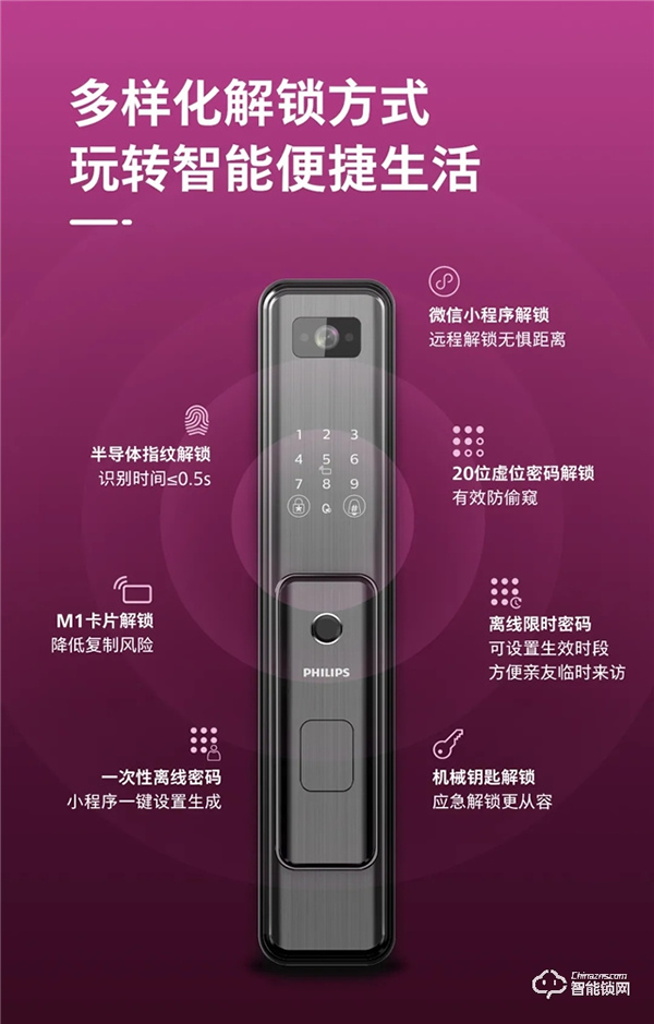 小程序遠程解鎖!飛利浦DDL301可視智能鎖新品搶先看! 小程序遠程解鎖!飛利浦DDL301可視智能鎖新品搶先看!