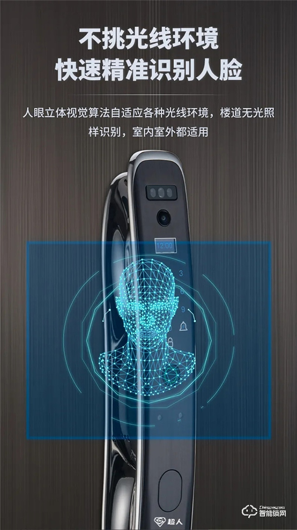新品｜超人3D人臉智能鎖，刷臉即秒開?開啟智能新時代
