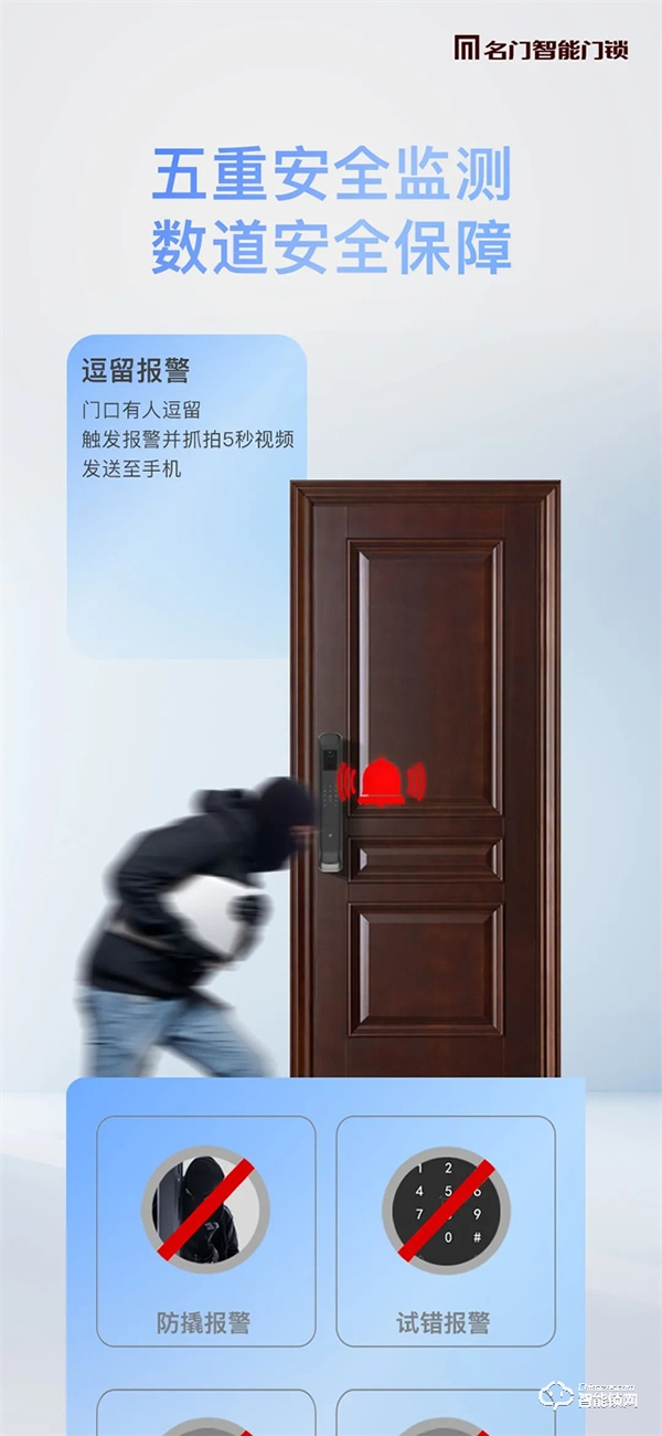 新品上市｜名門(mén)K9全自動(dòng)智能鎖 主動(dòng)可視對(duì)講 極速刷臉開(kāi)門(mén)