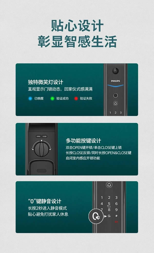 飛利浦首款人臉視頻鎖DDL709-FVP，盡享無觸式門鎖新體驗