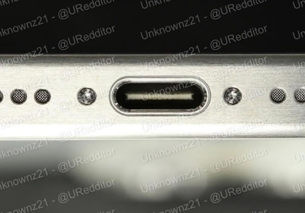 蘋果 iPhone 15 Pro 諜照泄露，展示新的 USB-C 接口