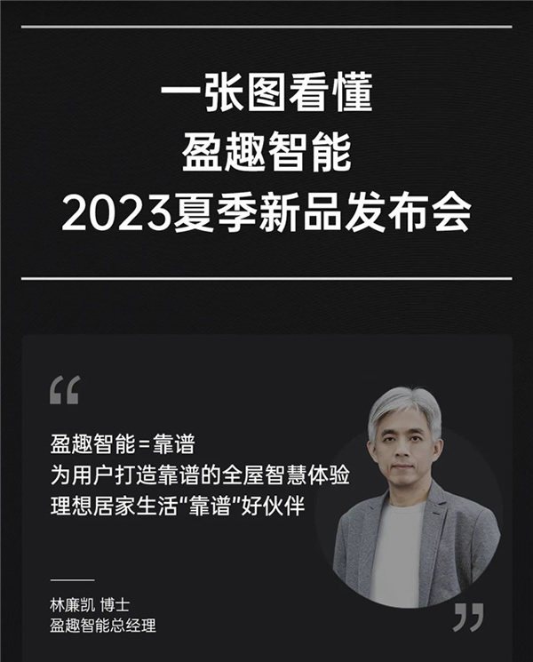 一張圖看懂盈趣智能2023夏季新品發布會