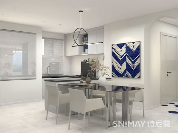 淺指智能鎖98㎡極簡兩居室，打造輕盈質感家居_12