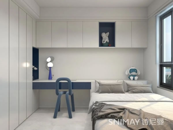 淺指智能鎖98㎡極簡兩居室，打造輕盈質感家居_16